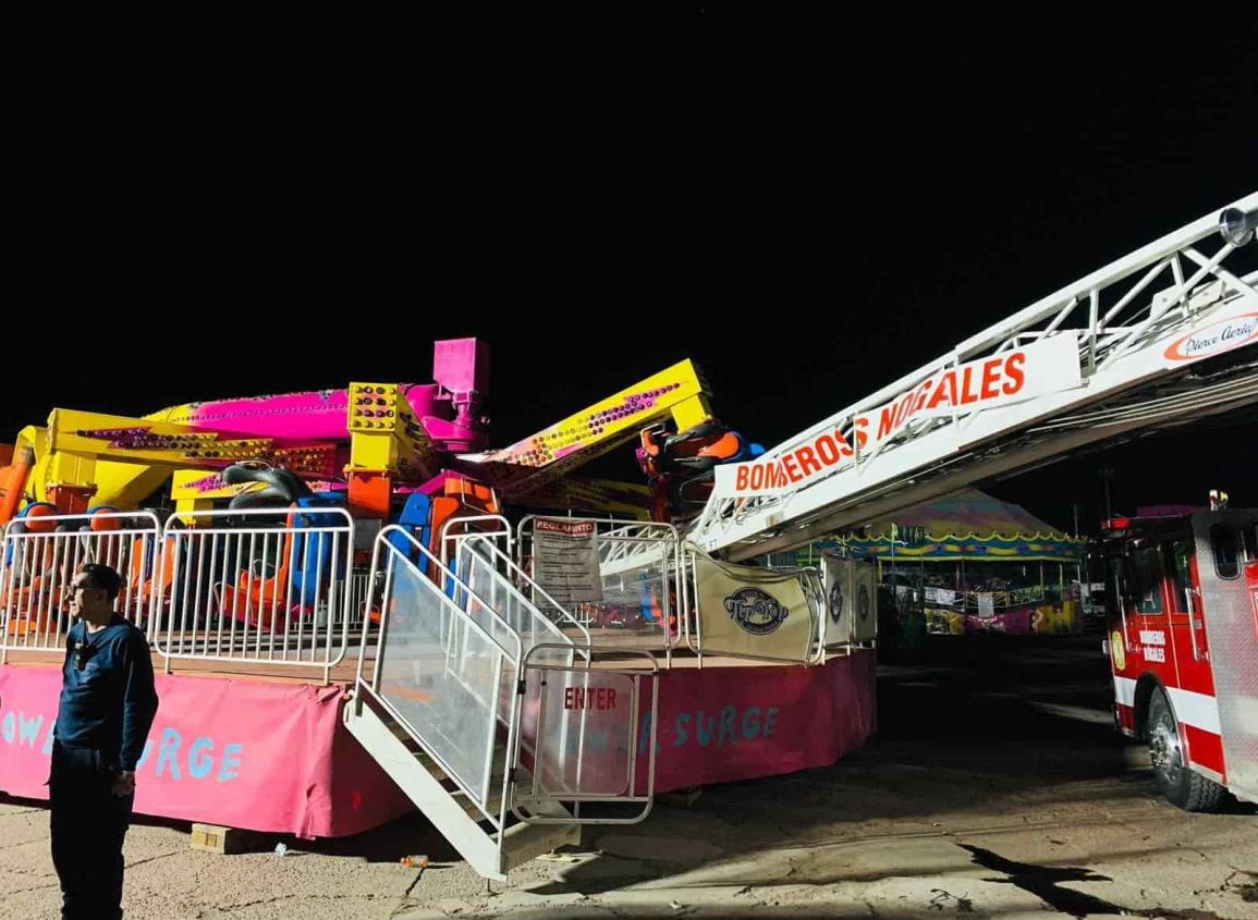 Colapsó un juego mecánico en una feria de Nogales, Sonora (+Video)