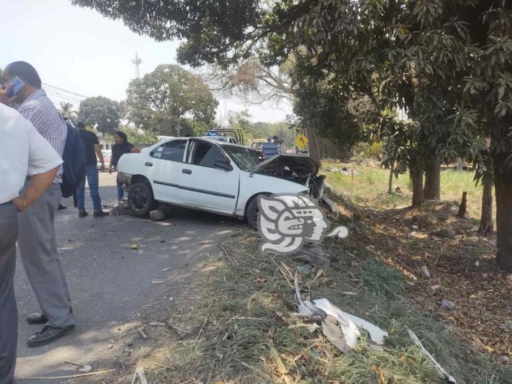 Zafarrancho y dos heridos tras accidente en la Córdoba-Veracruz