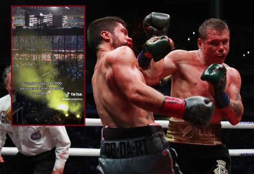 ¡Ay, mis ahorros! Acude a ver al Canelo y le toca detrás del escenario (+Video)