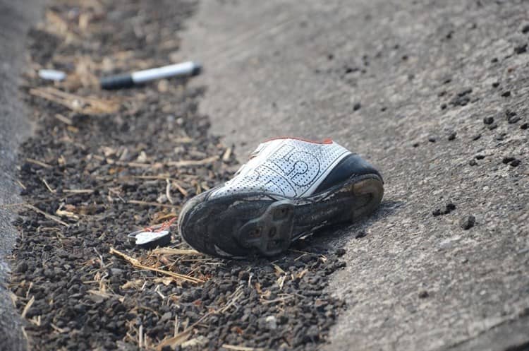 Su última rodada: ciclista fue arrollado por camión en autopista Veracruz-Cardel (+video)