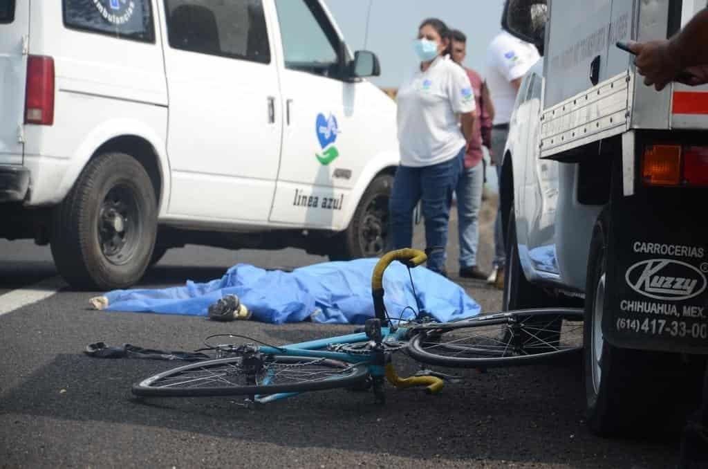 Ciclista muere arrollado por camión en la autopista Veracruz-Cardel (+video)