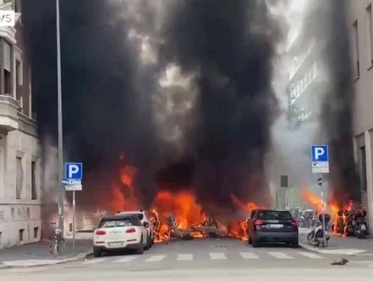 Explosión de camioneta con tanques de oxígeno en Milán deja al menos 4 heridos (+Video)