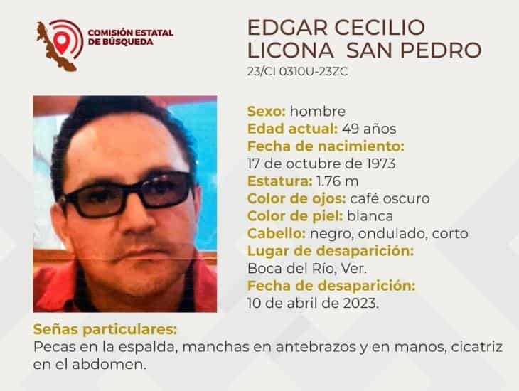 Buscan a Edgar Cecilio desapareció en Boca del Río