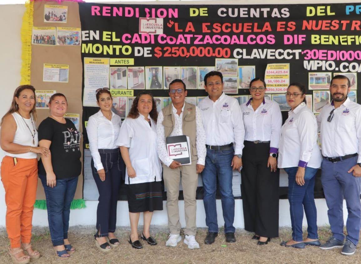 Rehabilitan CADI Coatzacoalcos a través del programa “La escuela es nuestra”