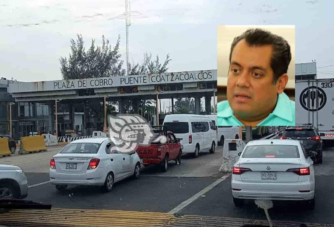 Sergio Gutiérrez, a favor de eliminar caseta del puente Coatzacoalcos I 