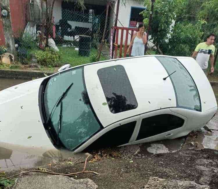 Zona Norte de Veracruz destruida; daños por tormenta en Poza Rica, Tihuatlán, Papantla, Cazones y Coatzintla