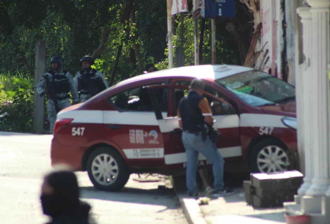 Se desata violencia en Poza Rica; matan a hombre y mujer que viajaban en un taxi