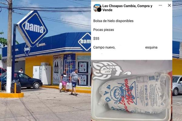 Tras apagones, incrementa el precio del hielo en Las Choapas