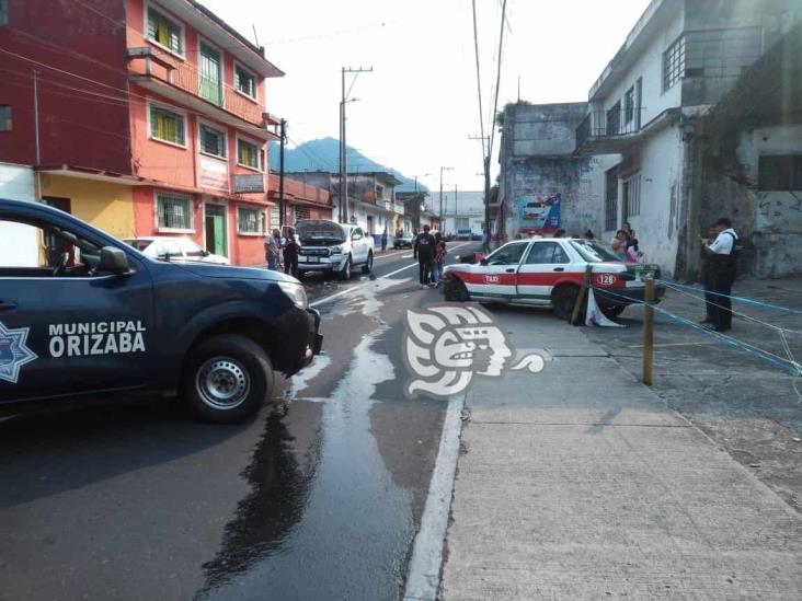 Se registras fuerte choque en calles de Orizaba