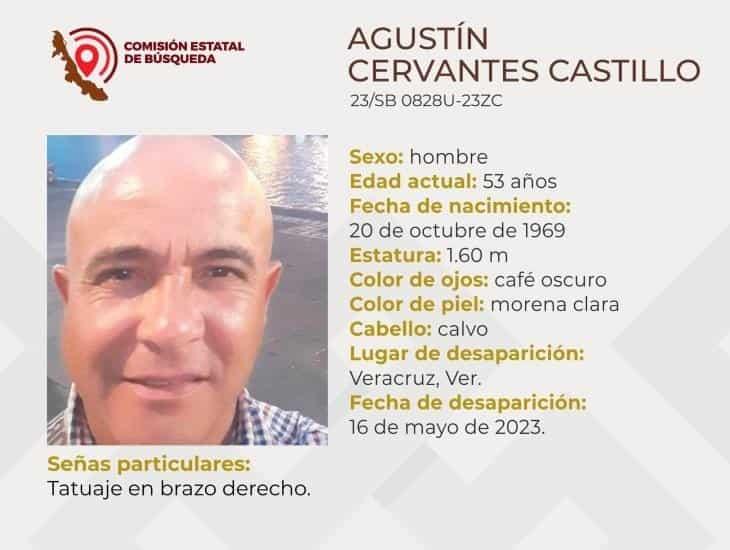 Desaparece hombre de 53 años en calles de Veracruz