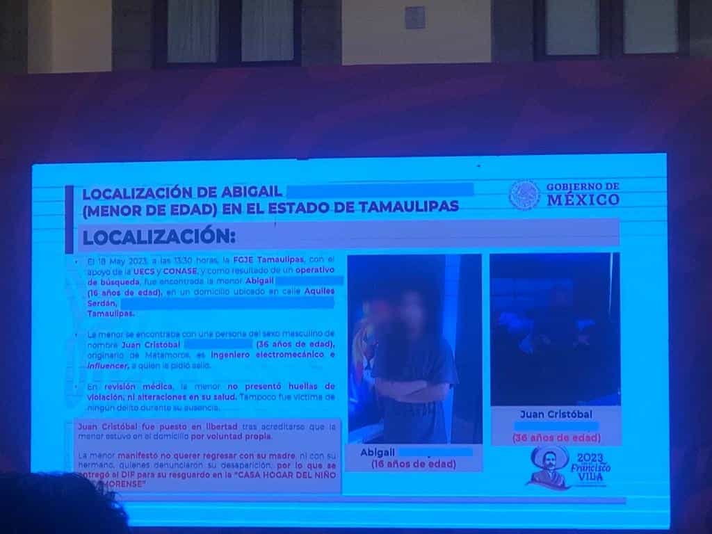 AMLO celebra localización de menor Abigail en Matamoros