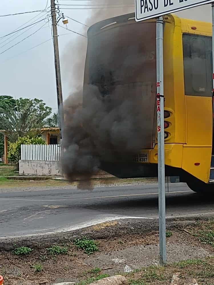 Conato de incendio en autobús de la ruta Tlalixcoyan; se dirigía a Veracruz