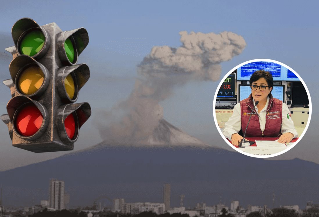 Semáforo de alerta del volcán Popocatépetl sube a Amarillo Fase 3