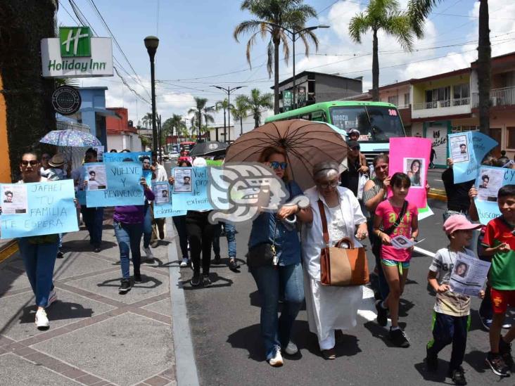 Con marcha exigen agilizar búsqueda de Ashley y Jafhet, desaparecidos en Ixtaczoquitlán (+Video)