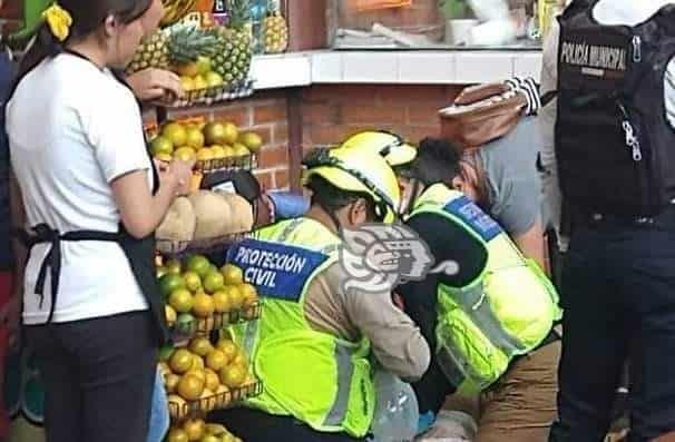 Muere comerciante súbitamente en mercado Cerritos de Orizaba