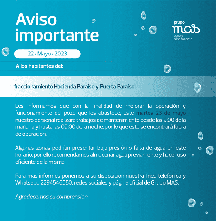 ¡Entérate! Estos fraccionamientos en Veracruz no tendrán agua potable este martes