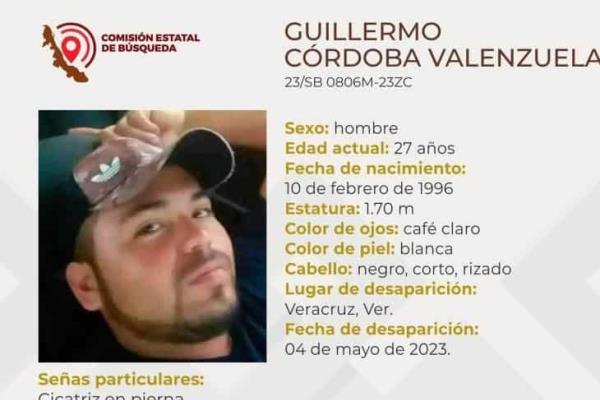 ¿Lo has visto? Buscan a Guillermo Córdoba, desaparecido en Veracruz