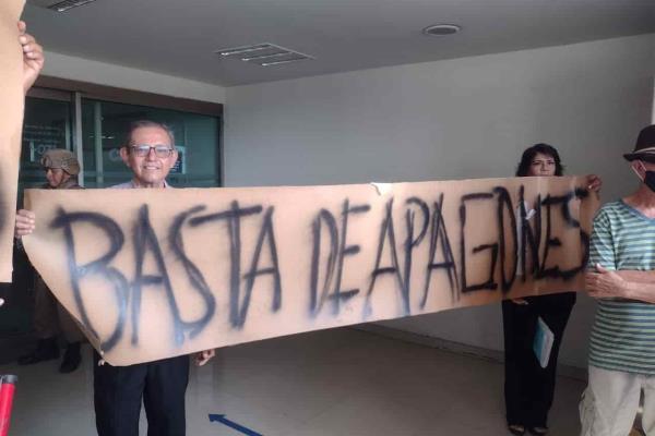 Protestan contra CFE por apagones en Veracruz (+video)