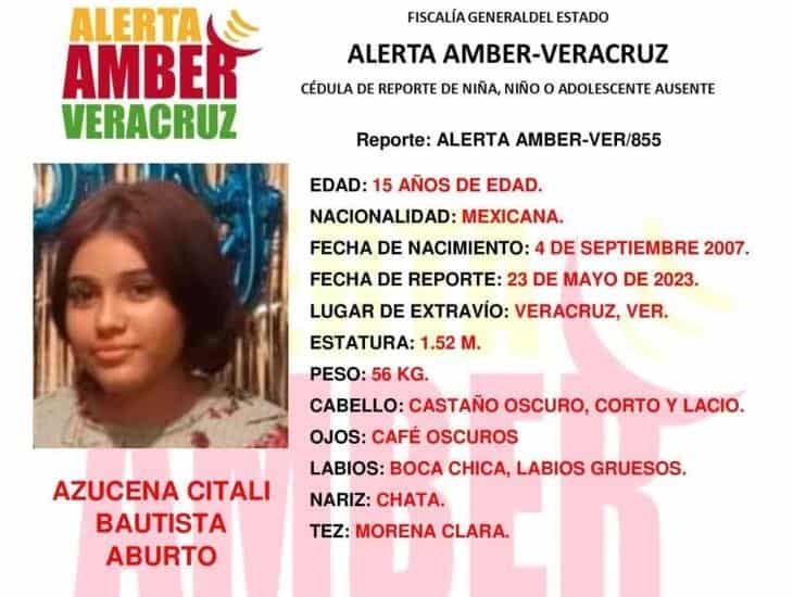 Emiten Alerta Amber por menor desaparecida en Veracruz