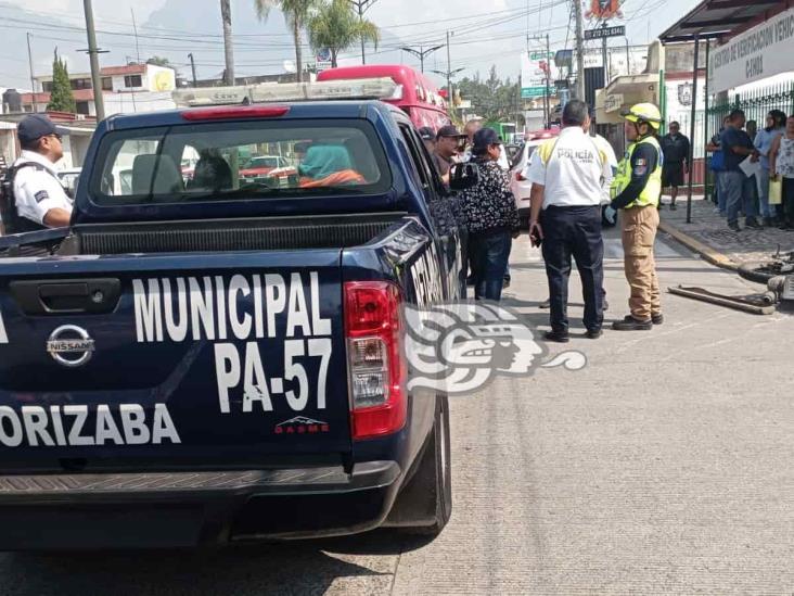 Motociclista resulta lesionado tras accidentarse en la zona centro de Veracruz