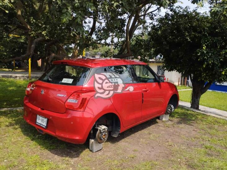 Reportan de nueva cuenta el robo de llantas en la zona centro de Veracruz