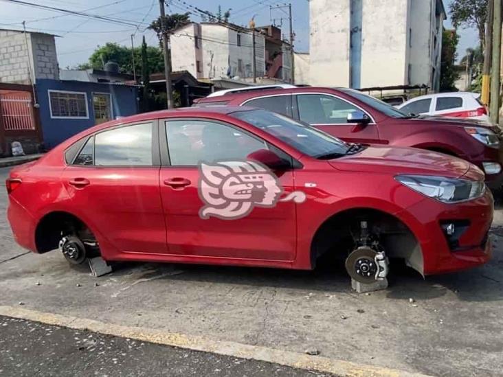 Reportan de nueva cuenta el robo de llantas en la zona centro de Veracruz