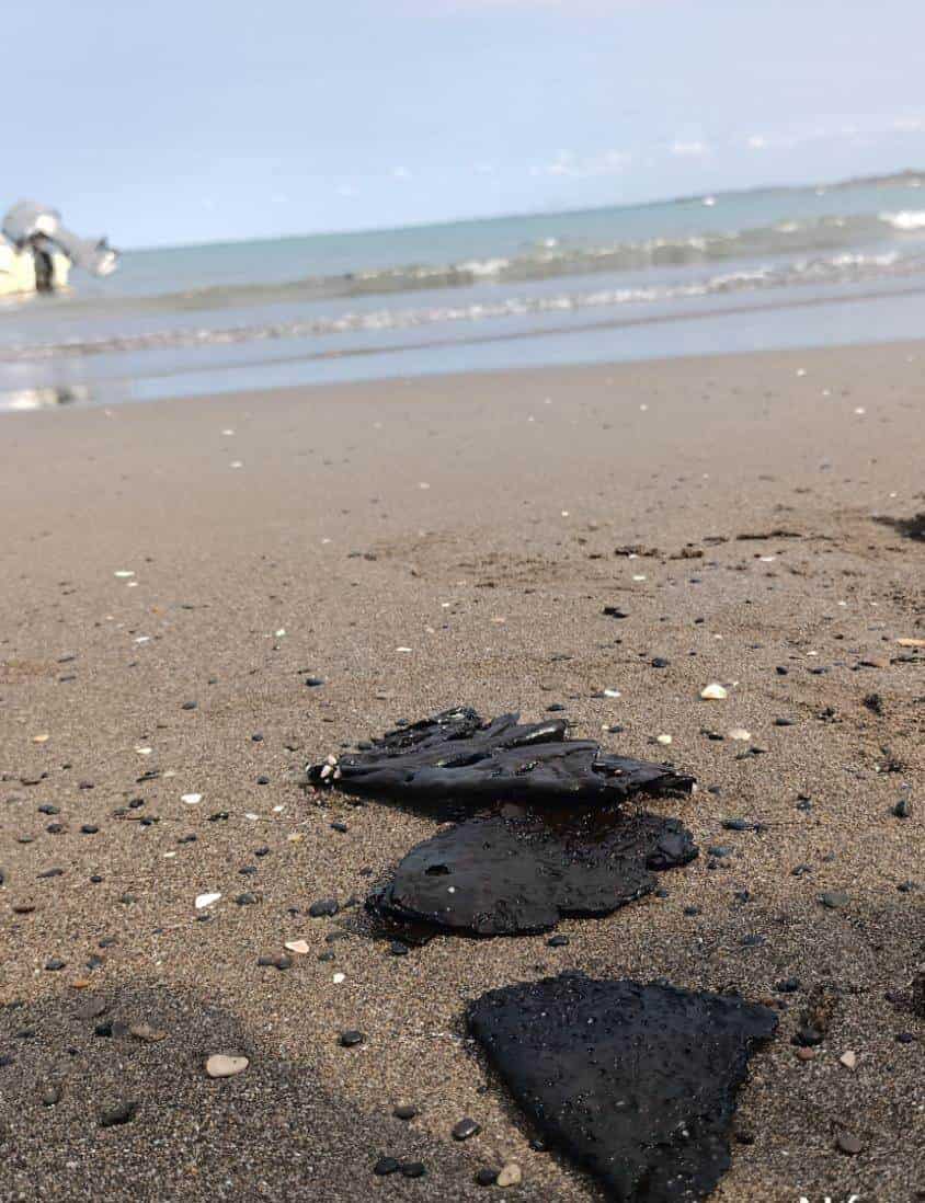 Alerta hallazgo de chapopote en playa de Chachalacas