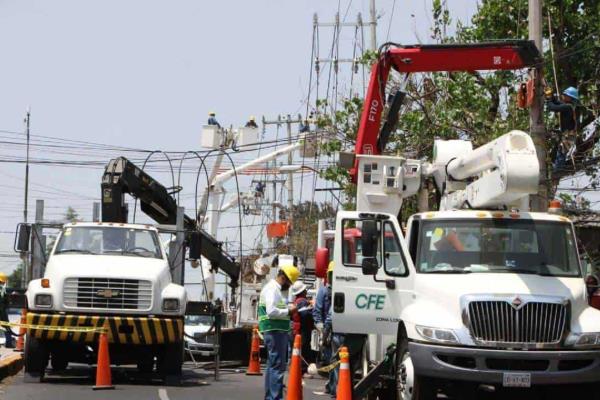 CFE cortará luz en 15 calles de Veracruz por mantenimiento