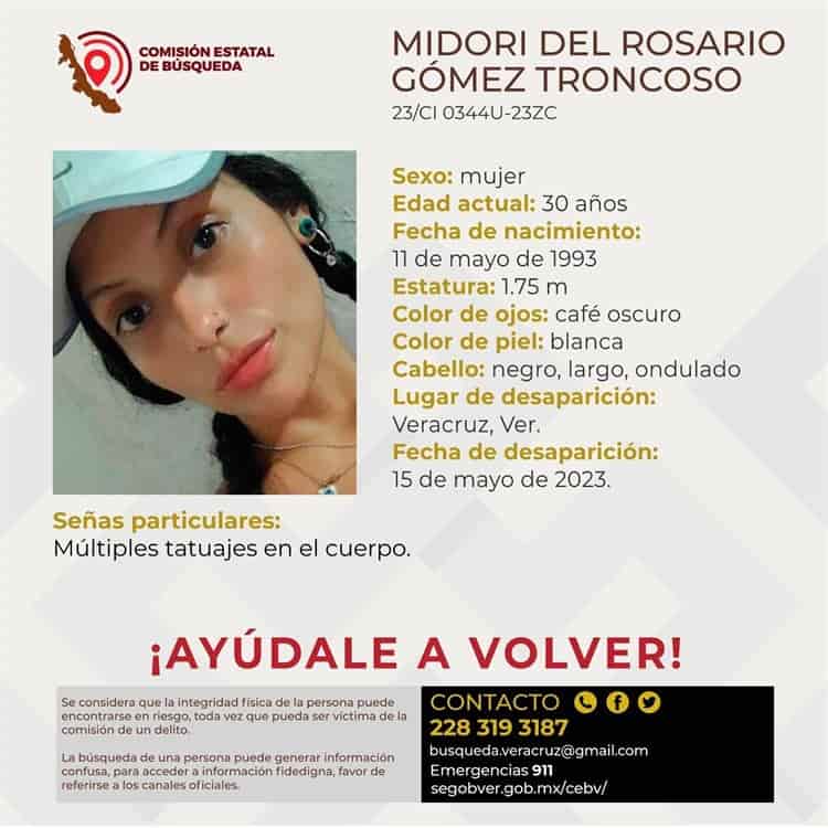 Buscan a Midori del Rosario desapareció en Veracruz