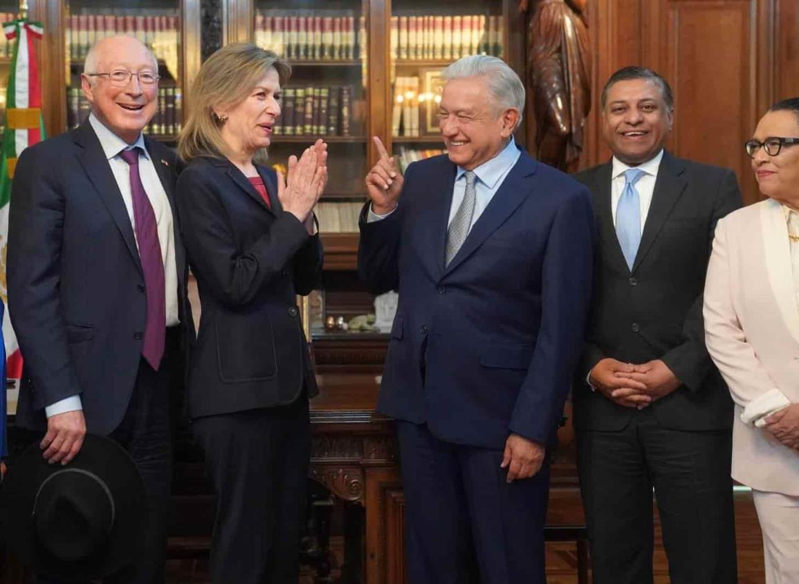 Se reúne AMLO con Elizabeth Sherwood-Randall en Palacio Nacional