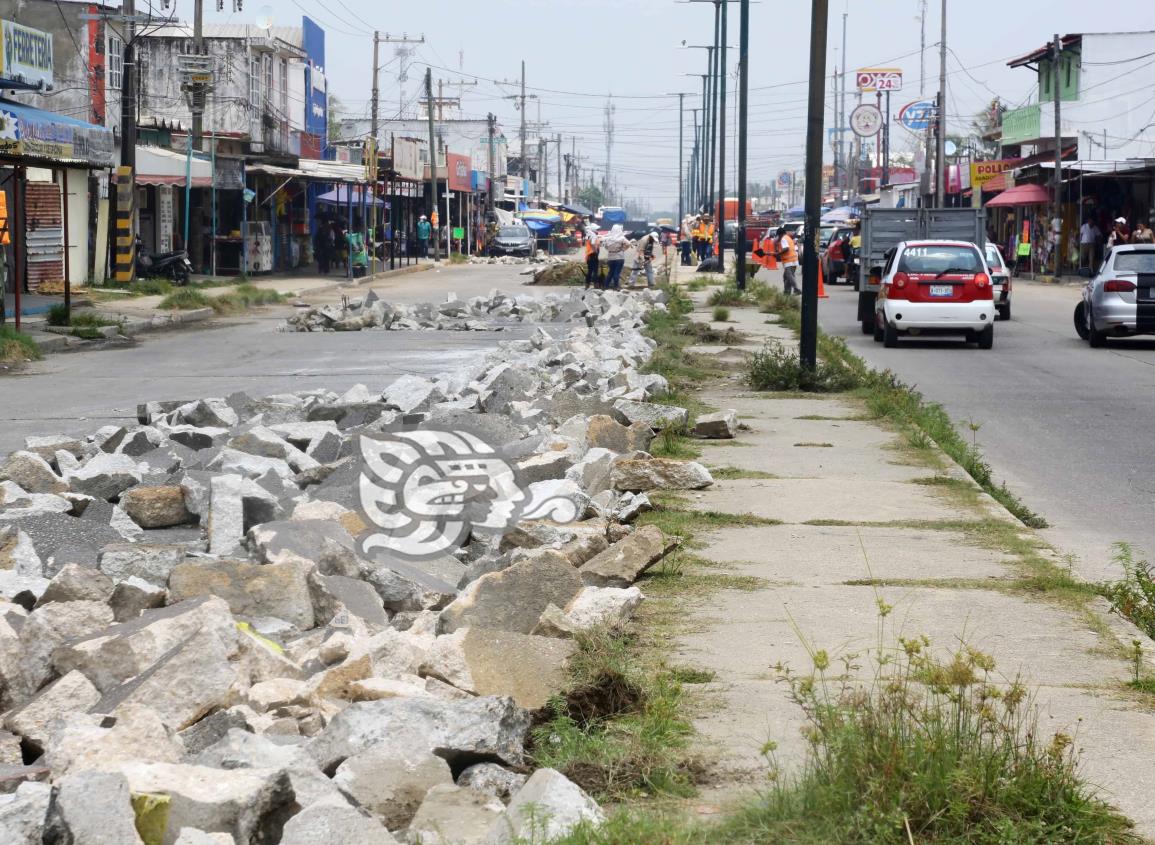 Inicia en la Francisco Villa rehabilitación de avenida en Coatzacoalcos