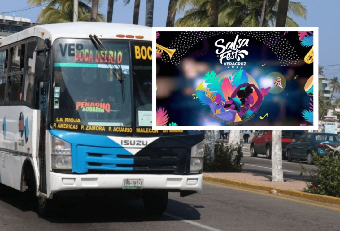 Camiones urbanos en Boca del Río darán servicio hasta tarde por Salsa Fest 2023