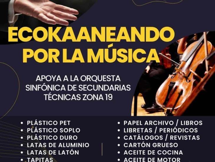 Convocan a acopio de reciclables para apoyar a Orquesta de Técnicas de la Zona 19