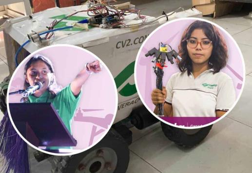 Conalep Veracruz: Valeria y Amanda, niñas prodigio en Club de Robótica