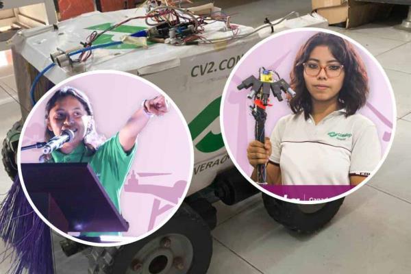 Conalep Veracruz: Valeria y Amanda, niñas prodigio en Club de Robótica