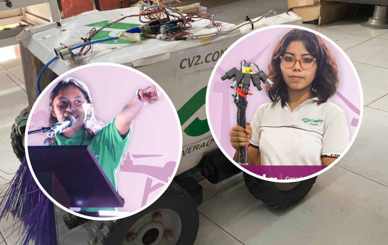 CONALEP Veracruz: Valeria y Amanda, niñas prodigio en Club de Robótica