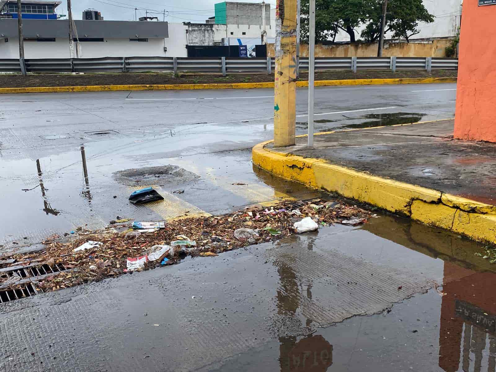 Basura acumulada en alcantarillas afectó a vecinos en Veracruz