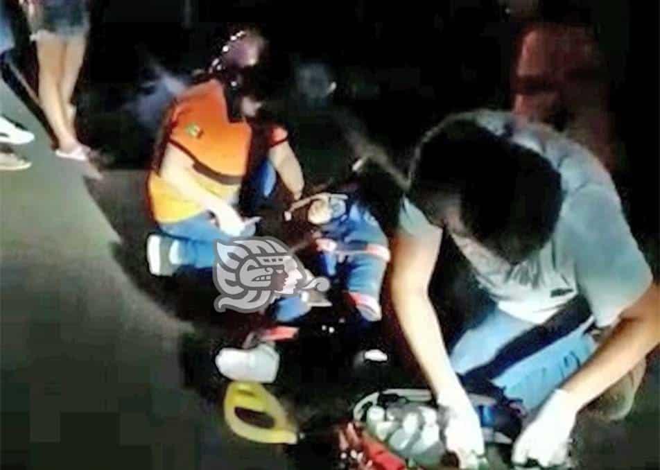 Motociclistas resultan lesionados tras accidentarse en la carretera Misantla-Xalapa