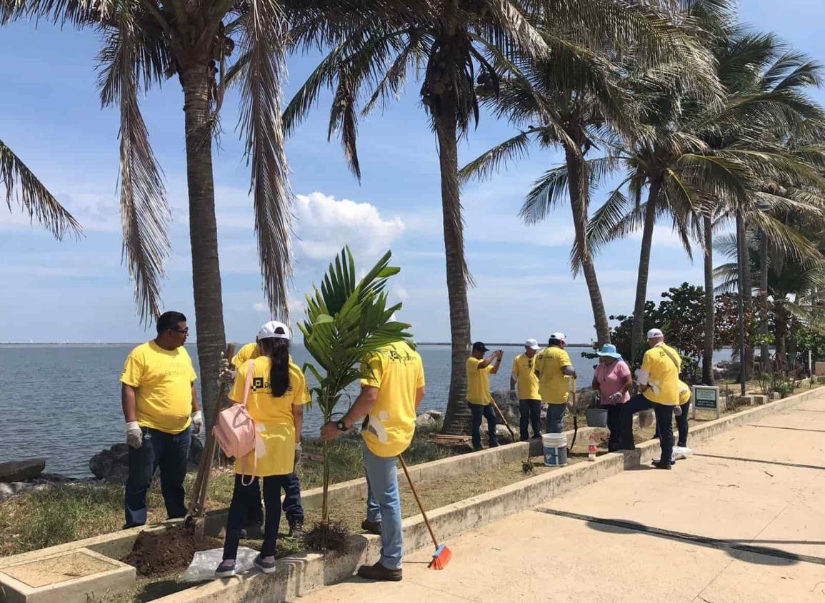 Reforestan el malecón ribereño de villa Allende