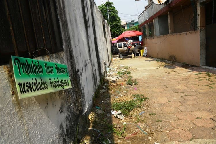 Requiere atención el callejón Abasolo, está repleto de maleza