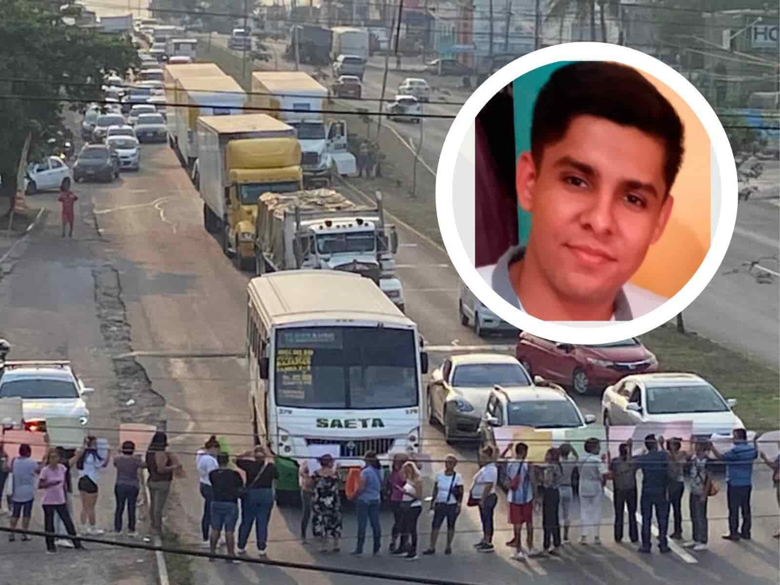 Con bloqueo, exigen localización de Erick, estudiante del Tec desaparecido en Veracruz