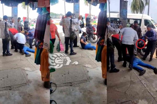 ¡Agárrense! Someten y desarman con oraciones a sujeto en Minatitlán