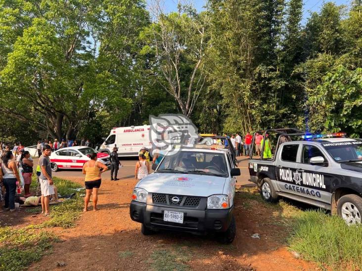 Volcadura de autobús en Catemaco deja más de 15 heridos