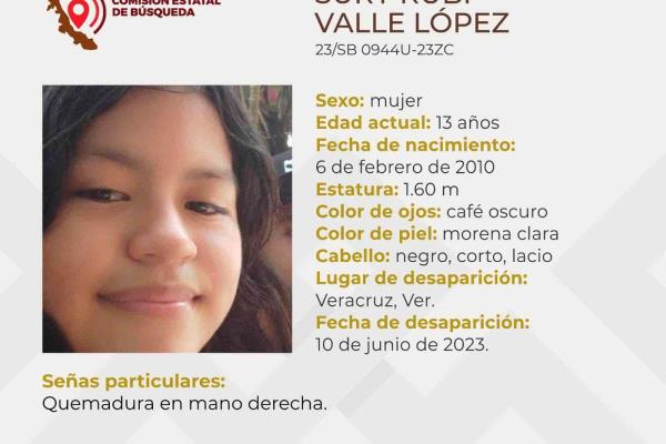 Reportan desaparición de adolescente en Veracruz