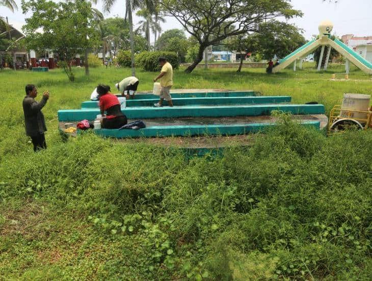 Parque La Noria en malas condiciones; piden darle mantenimiento (+Video)