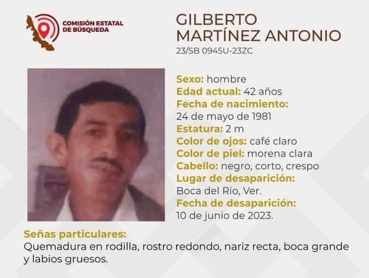 Buscan a Gilberto, desapareció en el municipio de Boca del Río
