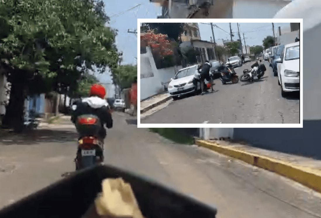 Motociclista comete infracción y golpea a Tránsito de Boca ¡Todo queda grabado!(+Video)