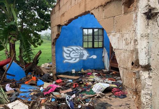 Ya son 100 las familias damnificadas por tromba del 31 de mayo en Oluta