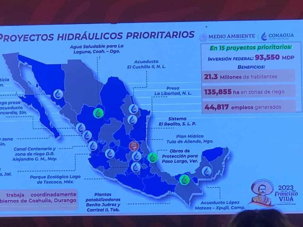 Conagua presenta 15 proyectos hidráulicos prioritarios