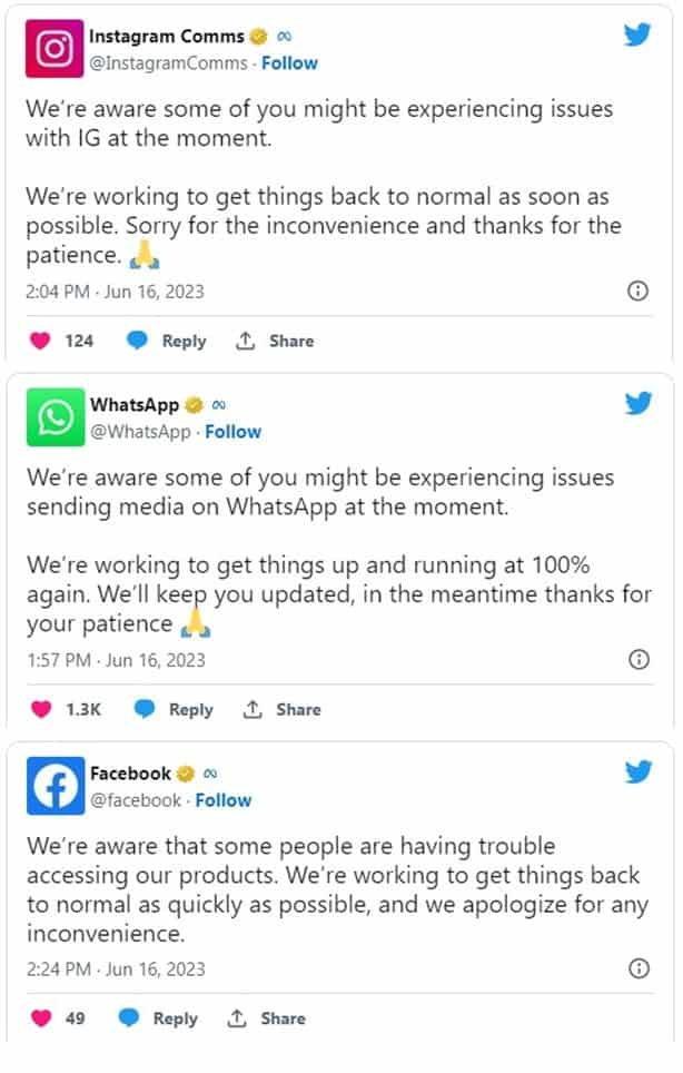 Se caen los servidores de Meta, fallan las redes sociales mas usadas